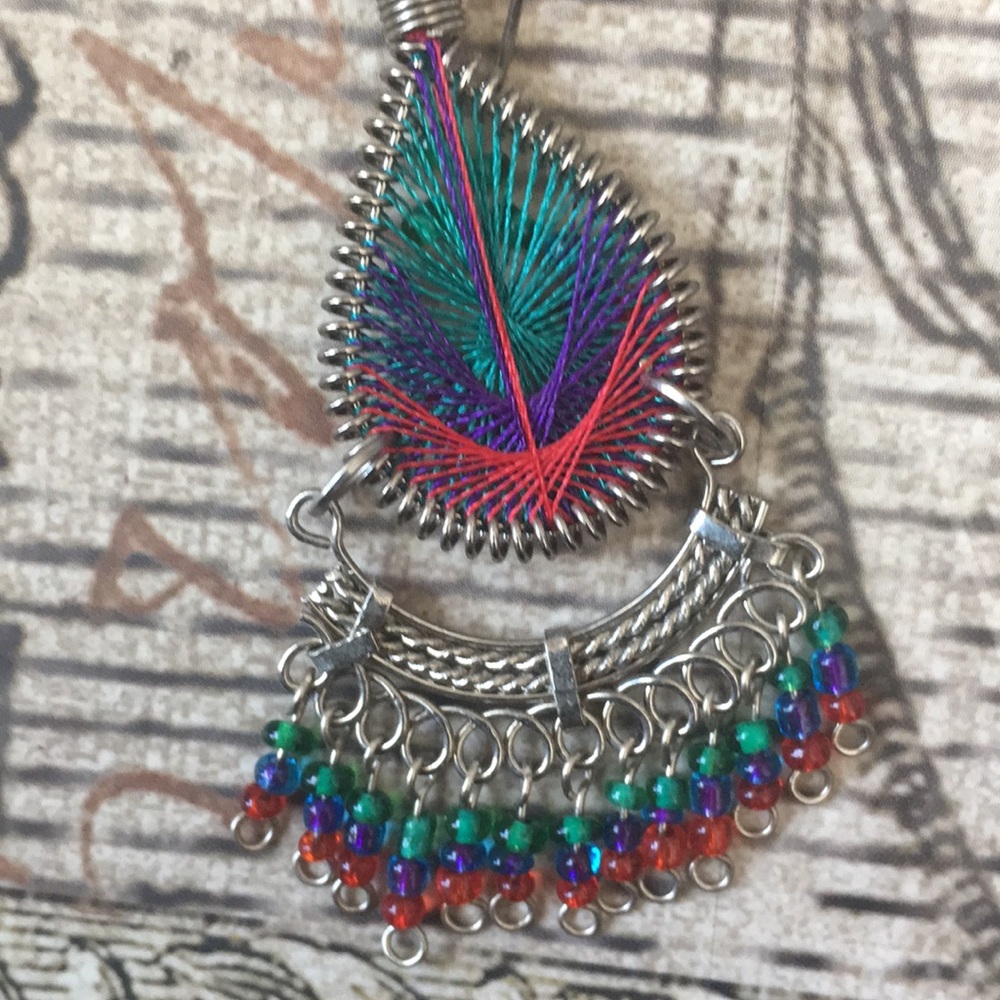 Hand Wrapped & Beaded Earrings - Picture 8 of 8